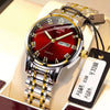 Men's Stainless Steel Business Style Round Dial Waterproof Watch With Automatic Movement And Luminous Calendar