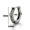 Men's Stainless Steel Cast Piercing Earrings With Tiger Cross Fivepointed Star Geometric Pattern And Polishing Process