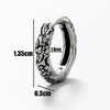 Men's Stainless Steel Cast Piercing Earrings With Tiger Cross Fivepointed Star Geometric Pattern And Polishing Process