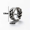 Men's Stainless Steel Cast Piercing Earrings With Tiger Cross Fivepointed Star Geometric Pattern And Polishing Process