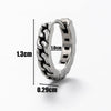 Men's Stainless Steel Cast Piercing Earrings With Tiger Cross Fivepointed Star Geometric Pattern And Polishing Process