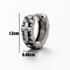 Men's Stainless Steel Cast Piercing Earrings With Tiger Cross Fivepointed Star Geometric Pattern And Polishing Process