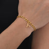 Men's Stainless Steel English Letter Bracelet With Polish Finish