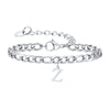 Men's Stainless Steel English Letter Bracelet With Polish Finish