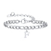 Men's Stainless Steel English Letter Bracelet With Polish Finish