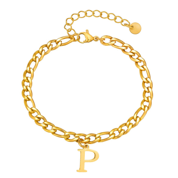 Men's Stainless Steel English Letter Bracelet With Polish Finish