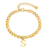Men's Stainless Steel English Letter Bracelet With Polish Finish