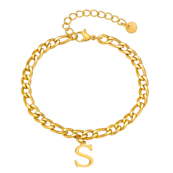 Men's Stainless Steel English Letter Bracelet With Polish Finish