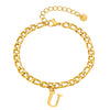 Men's Stainless Steel English Letter Bracelet With Polish Finish