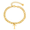 Men's Stainless Steel English Letter Bracelet With Polish Finish