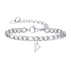 Men's Stainless Steel English Letter Bracelet With Polish Finish