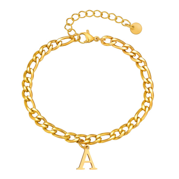 Men's Stainless Steel English Letter Bracelet With Polish Finish