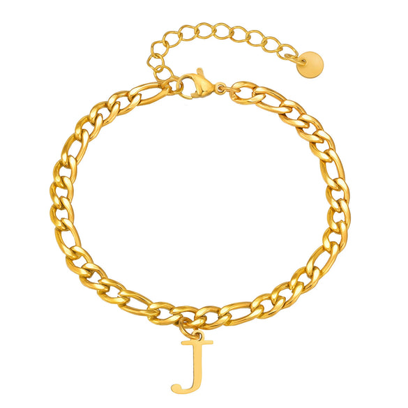 Men's Stainless Steel English Letter Bracelet With Polish Finish