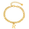 Men's Stainless Steel English Letter Bracelet With Polish Finish