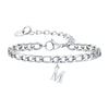 Men's Stainless Steel English Letter Bracelet With Polish Finish