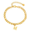 Men's Stainless Steel English Letter Bracelet With Polish Finish