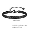 Men's Stainless Steel Flat Foursided Chain Bracelet Fashion Style