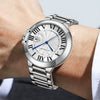 Men's Stainless Steel Fully Automatic Imitation Mechanical Round Dial Waterproof Business Watch