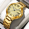 Men's Stainless Steel Fully Automatic Imitation Mechanical Round Dial Waterproof Business Watch