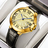 Men's Stainless Steel Fully Automatic Imitation Mechanical Round Dial Waterproof Business Watch