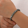 Men's Stainless Steel Geometric Chain Bracelet With Electroplated Finish Minimalist Hip Hop Style Fashion Accessory