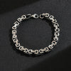Men's Stainless Steel Geometric Chain Bracelet With Electroplated Finish Minimalist Hip Hop Style Fashion Accessory