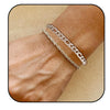 Men's Stainless Steel Geometric Cuban Chain Bracelet Set Electroplated Silver Tone Stacked Punk Fashion Accessories
