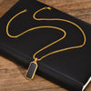 Men's Stainless Steel Geometric Pendant Necklace With Simple Lettering And Electroplating