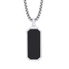 Men's Stainless Steel Geometric Pendant Necklace With Simple Lettering And Electroplating