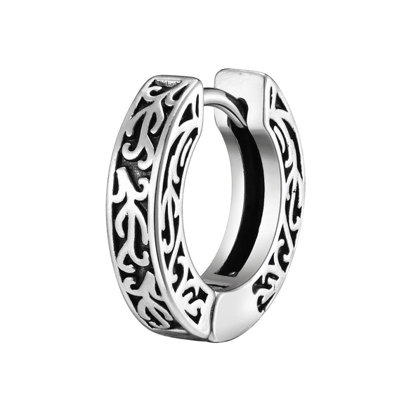 Men's Stainless Steel Geometric Retro Hiphop Electroplated Earrings