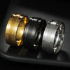 Men's Stainless Steel Geometric Ring Electroplated Nonfading Jewelry