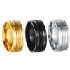 Men's Stainless Steel Geometric Ring Electroplated Nonfading Jewelry