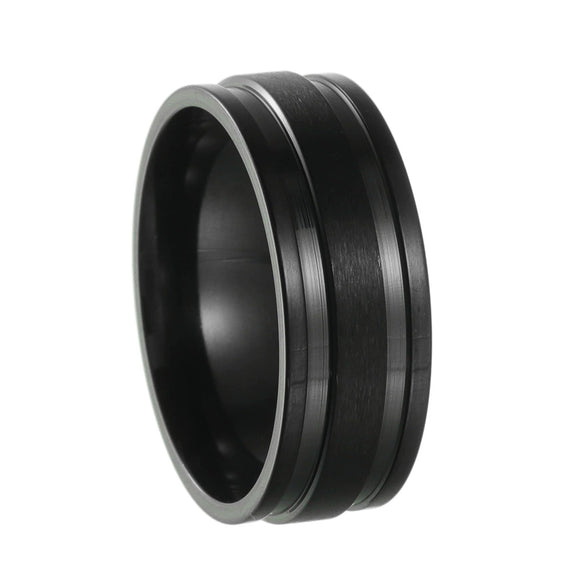 Men's Stainless Steel Geometric Ring Electroplated Nonfading Jewelry