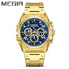 Men's 316 Stainless Steel Hollow Fashion Sports Chronograph Quartz Round Watch