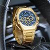 Men's 316 Stainless Steel Hollow Fashion Sports Chronograph Quartz Round Watch