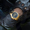 Men's 316 Stainless Steel Hollow Fashion Sports Chronograph Quartz Round Watch