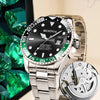 Men's Stainless Steel Imitation Automatic Mechanical Business Watch With Round Dial And Luminous Feature