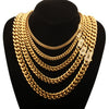 Men's Stainless Steel Jewelry Necklace With Cuban Chain Geometric Pattern Grinding And Electroplating Treatment