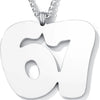 Men's Stainless Steel Letter And Number Pendant Necklace With Regular Chain Electroplated Fashion Accessory