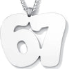 Men's Stainless Steel Letter And Number Pendant Necklace With Regular Chain Electroplated Fashion Accessory