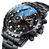 Men's Stainless Steel Mechanical Waterproof Round Dial Watch