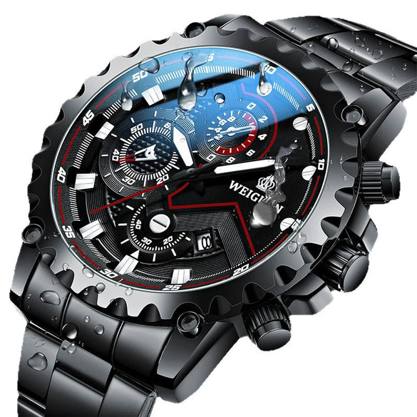 Men's Stainless Steel Mechanical Waterproof Round Dial Watch