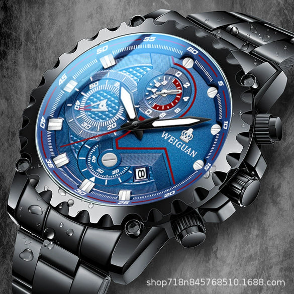 Men's Stainless Steel Mechanical Waterproof Round Dial Watch