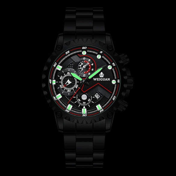 Men's Stainless Steel Mechanical Waterproof Round Dial Watch