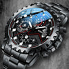 Men's Stainless Steel Mechanical Waterproof Round Dial Watch