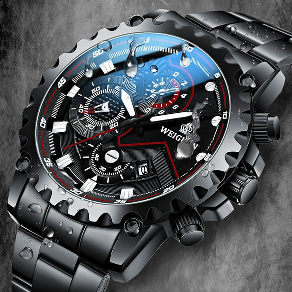 Men's Stainless Steel Mechanical Waterproof Round Dial Watch