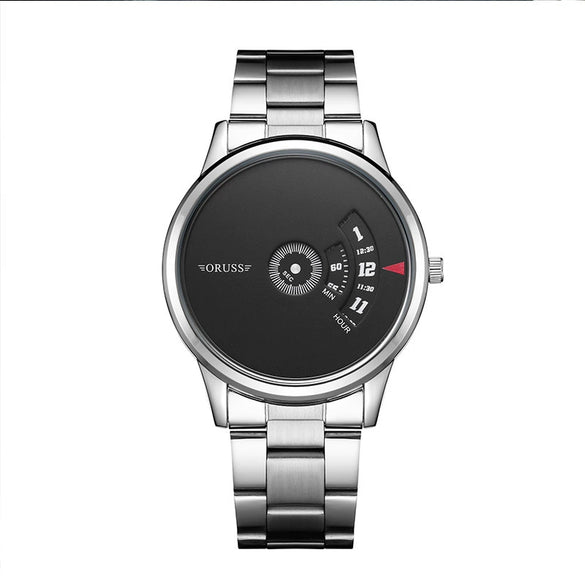 Men's Stainless Steel Mesh Belt Automatic Movement Round Dial Waterproof Leisure Watch
