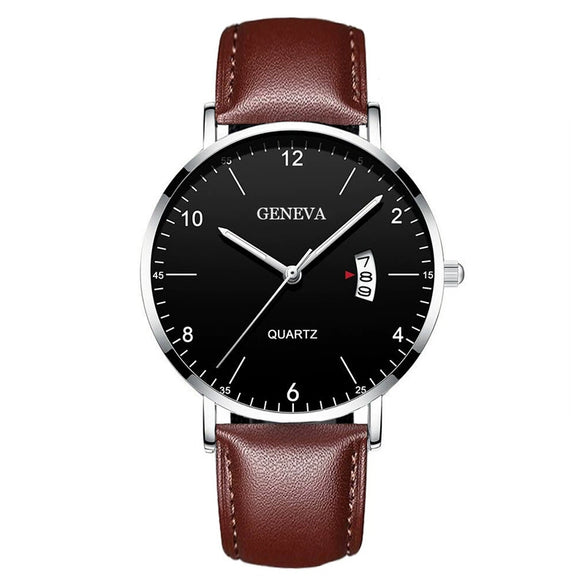 Men's Stainless Steel Metal Luminous Quartz Fashion Round Watch