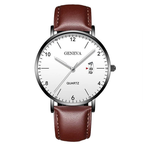 Men's Stainless Steel Metal Luminous Quartz Fashion Round Watch