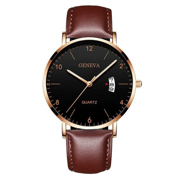 Men's Stainless Steel Metal Luminous Quartz Fashion Round Watch